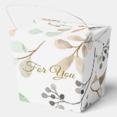 Minimalist Leaves Pattern Favor Box Bedankdoosjes (Achterkant)