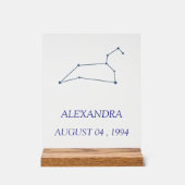 Minimalist Leo Constellation Acrylic Sign - Person (Recto)