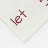 Minimalist "Let Go" Affirmation Pattern Fleece Deken (Hoek)