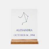 Minimalist Libra Constellation Acrylic Sign - Pers (Recto)