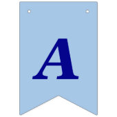 Minimalist Light Blue Kids Birthday Bunting Banner (Tweede vlag)