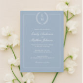 Minimalist Light Blue Wedding Invitation