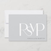 Minimalist Light Gray White RSVP Card (Devant)