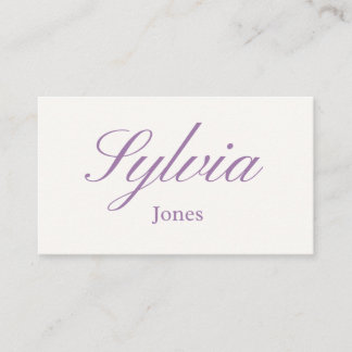 Minimalist lilac wedding place cards, engagement plaatskaartje