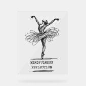 Minimalist Line Art Ballerina Dance Design Acryl Bord (Voorkant)