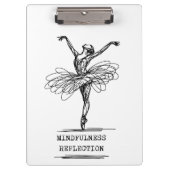 Minimalist Line Art Ballerina Dance Design Klembord (Voorkant)