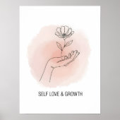 Minimalist Line Art Flower Poster (Devant)
