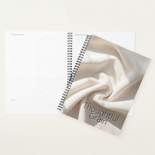 Minimalist Linen Weave | Natural Textured Fabric Planner (Display)