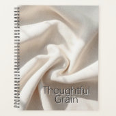 Minimalist Linen Weave | Natural Textured Fabric Planner (Voorkant)