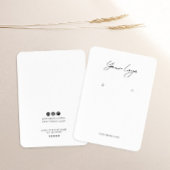Minimalist Logo Earring Display Card Visitekaartje