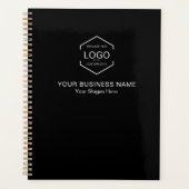 Minimalist Logo QR Code Business Black White Text (Devant)