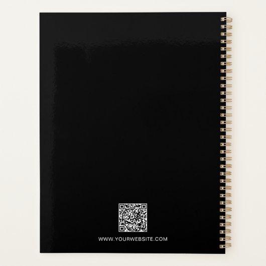 Minimalist Logo QR Code Business Black White Text (Dos)