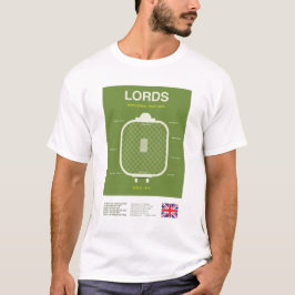 Minimalist Lords Cricket Ground Line Print Tee T-shirt