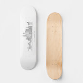 Minimalist Los Angeles Skyline Illustration Skateboard (Voorkant)