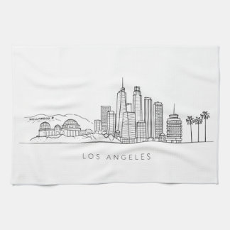 Minimalist Los Angeles Skyline Illustration Theedoek