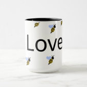 Minimalist Love & Bees Mug – Romantic Gift for Any Mok (Midden)