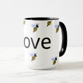 Minimalist Love & Bees Mug – Romantic Gift for Any Mok (Voorkant rechts)