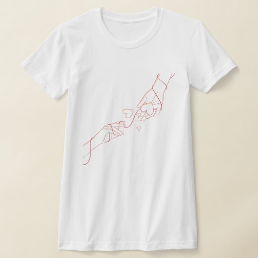 Minimalist Love Line Art T-Shirt (Poser)