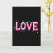 Minimalist Love Text Card Kaart (Gele Bloem)