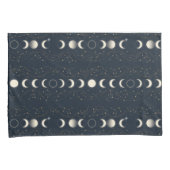Minimalist Lunar Phases Pattern with Stars and Nig Kussensloop (Voorkant-Rechts)
