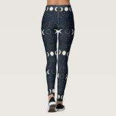 Minimalist Lunar Phases Pattern with Stars and Nig Leggings (Achterkant)