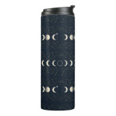 Minimalist Lunar Phases Pattern with Stars and Nig Thermosbeker (Gedraaid links)