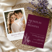 Minimalist Luxury Burgundy Wedding