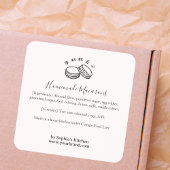Minimalist Macaron Bakery Ingredient Vierkante Sticker