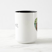 Minimalist Mama Swash Hart Script Foto Mok (Midden)