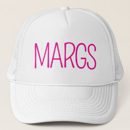 Minimalist "MARGS" Bachelorette Party Hat Trucker Pet