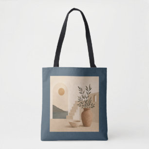 Minimalist Mediterranean Tote Bag