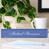 Minimalist Medium Blue Modern Plain Naambordje