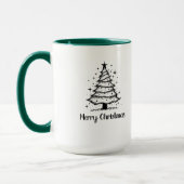 Minimalist Merry Christmas Tree Mug (Gauche)