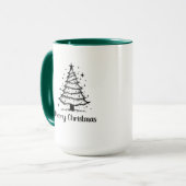 Minimalist Merry Christmas Tree Mug (Devant gauche)