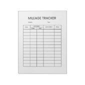 Minimalist Mileage Tracker Notepad Notitieblok (Gedraaid)