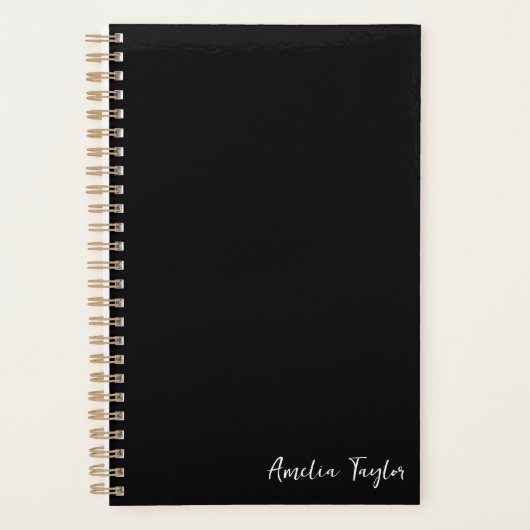 Minimalist Modern Black Script Name Aesthetic Chic (Devant)