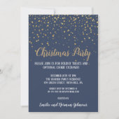 Minimalist Modern|Blue Confetti Kerstfeest Kaart (Voorkant)