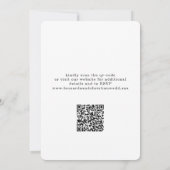 Minimalist Modern Blush Pink QR Code Wedding Kaart (Achterkant)