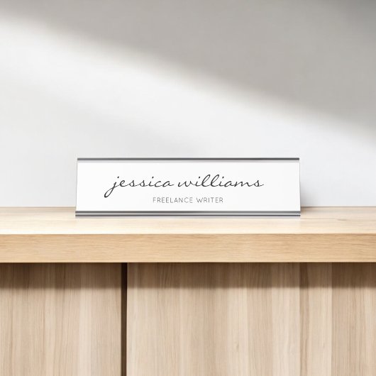 Minimalist Modern Calligraphy Desk Name Bord Bureau Naambordje