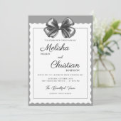 Minimalist Modern Calligraphy Wedding Invitation (Debout devant)