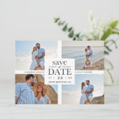 Minimalist Modern Collage 4 Custom Photos Wedding (Staand voorkant)