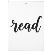 Minimalist Modern Cursive "read" Calligraphy Klembord (Achterkant)