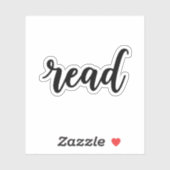 Minimalist Modern Cursive "read" Calligraphy Sticker (Vel)