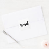 Minimalist Modern Cursive "read" Calligraphy Vierkante Sticker (Envelop)