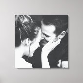 Minimalist Modern Elegant Square Photo Wedding Canvas Afdruk (Voorkant)