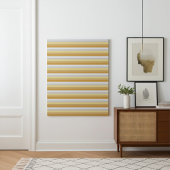 Minimalist Modern Gold and Silver Stripes Canvas Afdruk