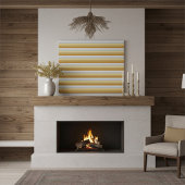 Minimalist Modern Gold and Silver Stripes Canvas Afdruk