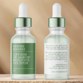 minimalist modern green dropper bottle label