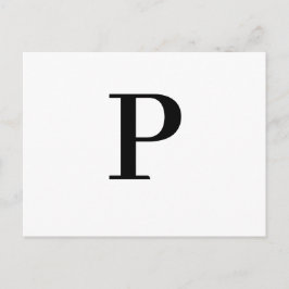 Minimalist Modern Letter Initial Design Briefkaart