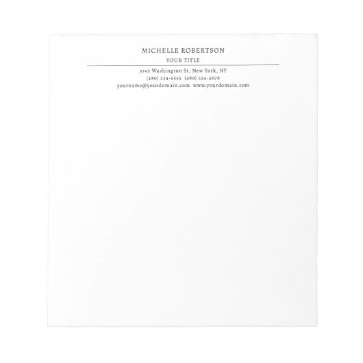 Minimalist Modern Professional Creative Notitieblok (Voorkant)